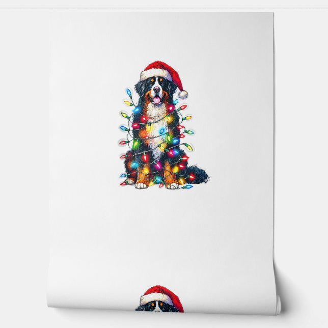 Bernese Mountain Dog x Christmas Lights Tapete (Abrollen)
