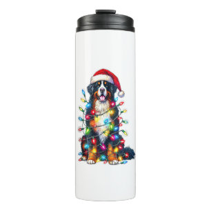 Bernese Mountain Dog x Christmas Lights Thermosbecher