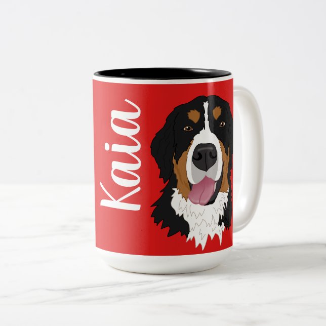 Bernese Mountain Dog Zweifarbige Tasse (VorderseiteRechts)