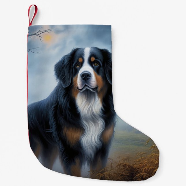 Bernese Mountain Halloween Beängstigend Kleiner Weihnachtsstrumpf (Vorderseite)