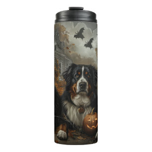 Bernese Mountain Halloween Night Doggy Delight Thermosbecher