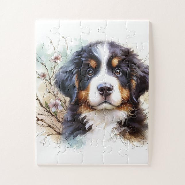 Bernese Mountain Hund AI Welppy Puzzle (Vertikal)