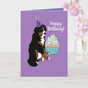 Bernese Mountain Hund Geburtstag geklappte Grußkar Karte