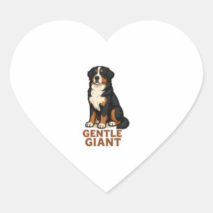Bernese Mountain Hund Gentle Giant. Herz-Aufkleber