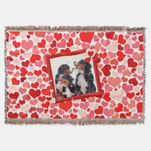 Bernese Mountain Hund Heart Throw Blanket Decke