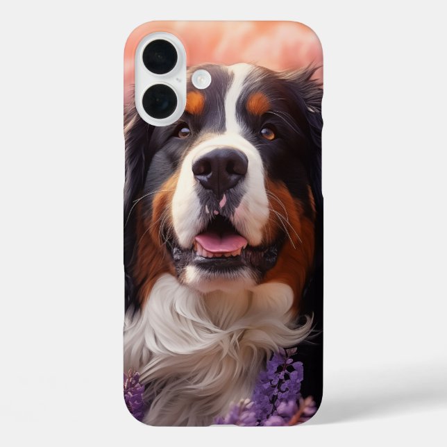 Bernese Mountain Hund in Lavendel Case-Mate iPhone Hülle (Rückseite)
