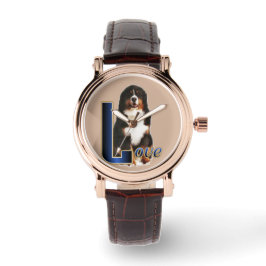 Bernese Mountain Hund Kunstgifte Armbanduhr