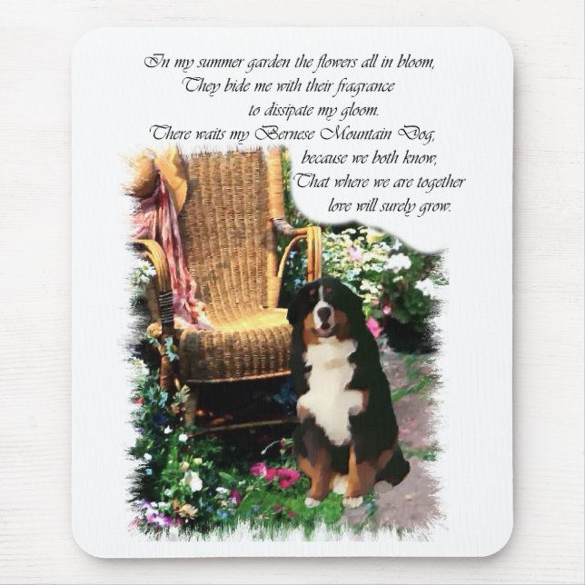Bernese Mountain Hund Kunstgifte Mousepad (Vorne)