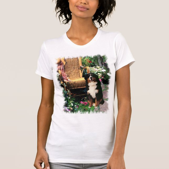 Bernese Mountain Hund Kunstgifte T-Shirt (Vorderseite)