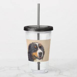 Bernese Mountain Hund Malerei - Original Hunde Kun Acryltrinkbecher