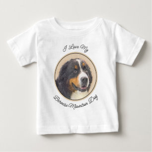 Bernese Mountain Hund Malerei - Original Hunde Kun Baby T-shirt