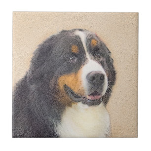 Bernese Mountain Hund Malerei - Original Hunde Kun Fliese