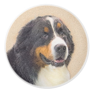Bernese Mountain Hund Malerei - Original Hunde Kun Keramikknauf