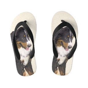Bernese Mountain Hund Malerei - Original Hunde Kun Kinderbadesandalen