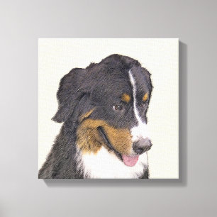 Bernese Mountain Hund Malerei - Original Hunde Kun Leinwanddruck
