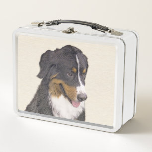 Bernese Mountain Hund Malerei - Original Hunde Kun Metall Brotdose