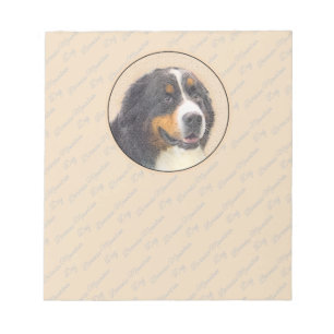 Bernese Mountain Hund Malerei - Original Hunde Kun Notizblock