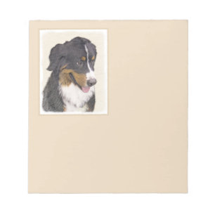 Bernese Mountain Hund Malerei - Original Hunde Kun Notizblock
