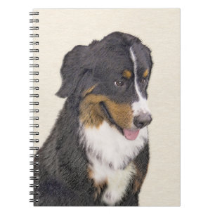 Bernese Mountain Hund Malerei - Original Hunde Kun Notizblock