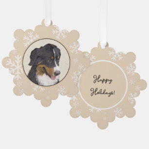 Bernese Mountain Hund Malerei - Original Hunde Kun Ornament Karte