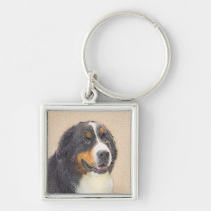 Bernese Mountain Hund Malerei - Original Hunde Kun Schlüsselanhänger