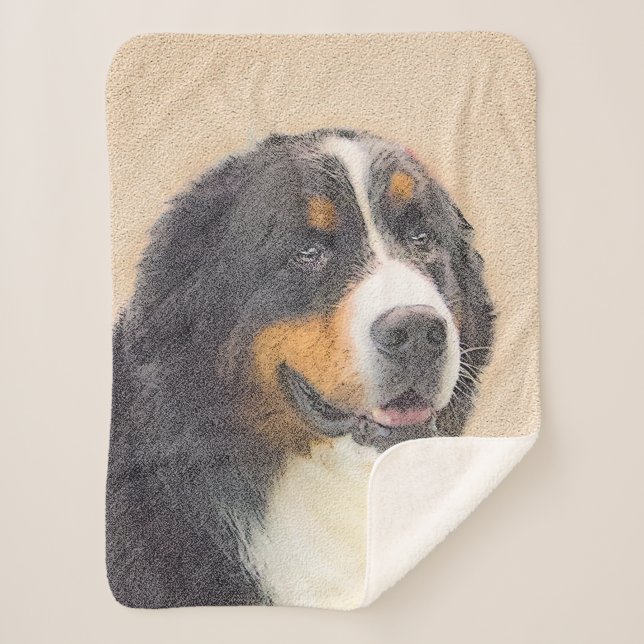 Bernese Mountain Hund Malerei - Original Hunde Kun Sherpadecke (Vorderseite)