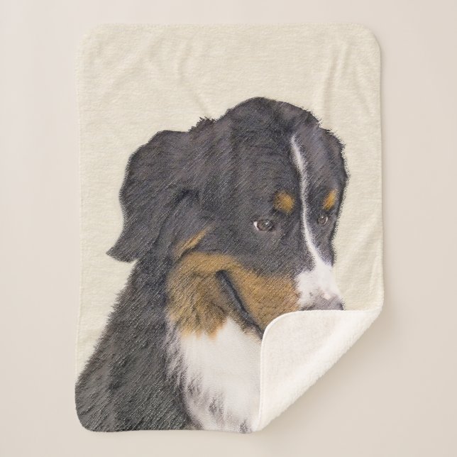 Bernese Mountain Hund Malerei - Original Hunde Kun Sherpadecke (Vorderseite)