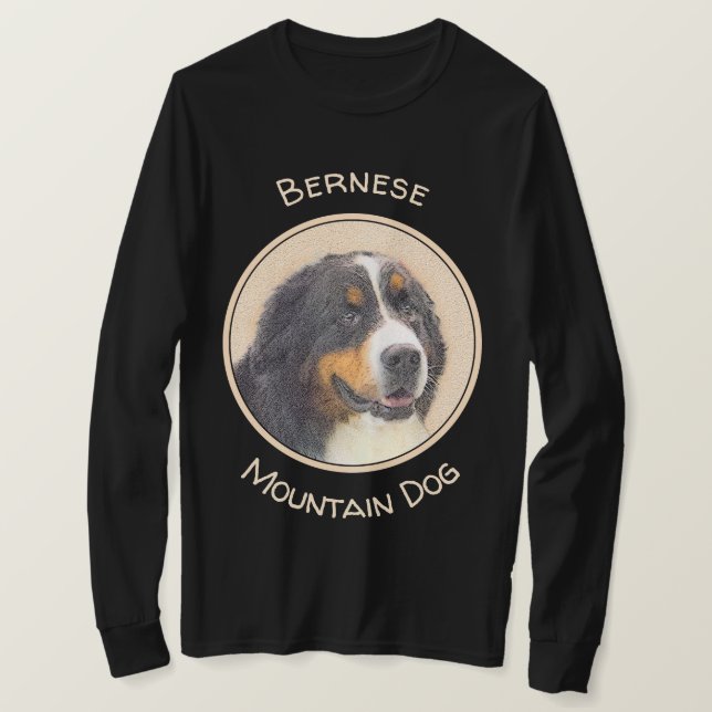 Bernese Mountain Hund Malerei - Original Hunde Kun T-Shirt (Design vorne)