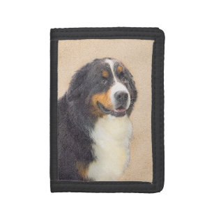 Bernese Mountain Hund Malerei - Original Hunde Kun Tri-fold Geldbeutel