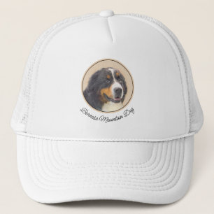 Bernese Mountain Hund Malerei - Original Hunde Kun Truckerkappe