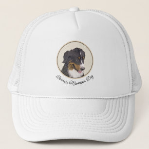 Bernese Mountain Hund Malerei - Original Hunde Kun Truckerkappe