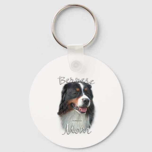 Bernese Mountain Hund Mama 2 Schlüsselanhänger (Vorderseite)