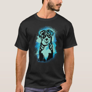 Bernese Mountain Hund Paint Blue Design Hund Mama T-Shirt