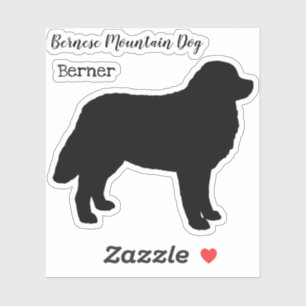 Bernese Mountain Hund Silhouette Sticker