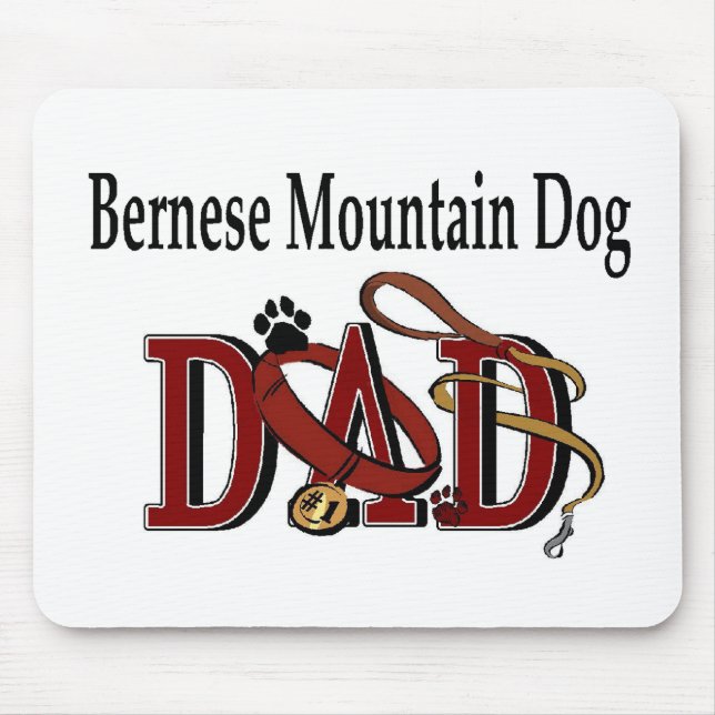 Bernese Mountain Hund Vater Geschenke Mousepad (Vorne)