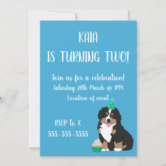 Bernese Mountain Hund Welpe Geburtstag Einladung
