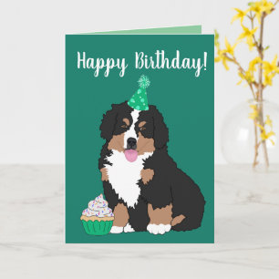 Bernese Mountain Hund Welpe Geburtstag Karte