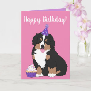 Bernese Mountain Hund Welpe Geburtstag Karte