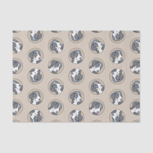 Bernese Mountain Hund Welpe Malerei Niedliche Haus Seidenpapier (Vorderseite)