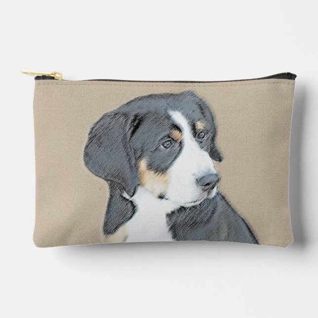 Bernese Mountain Hund Welpe Malerei Niedliche Haus Zubehörtasche (Vorderseite)