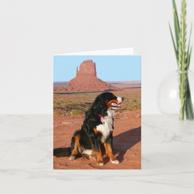 Bernese Mountain Hund Welpen Hundekarte Karte (Vorderseite)