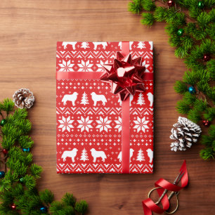 Bernese Mountain Hunde Weihnachten Sweater Pattern Geschenkpapier