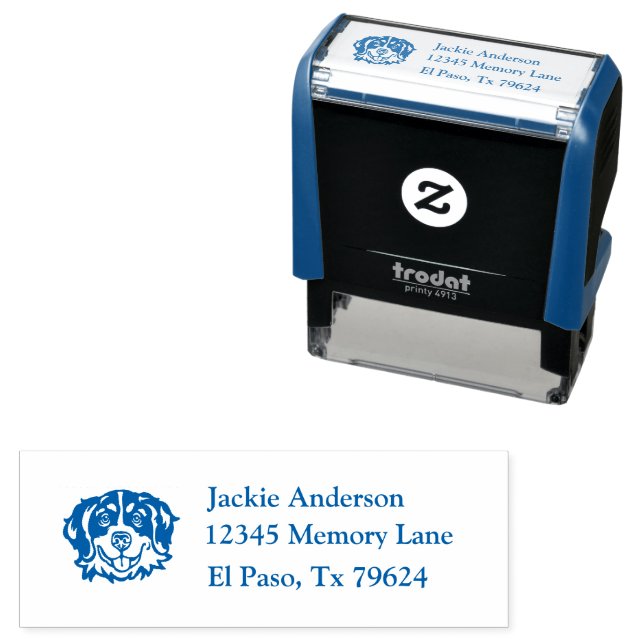 BERNESE MOUNTAIN | Name und Rücksendeadresse Permastempel (Beispiel)