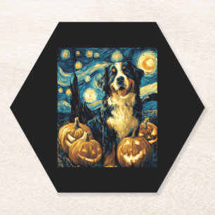 Bernese Mountain Niedlich Hund Halloween Kürbislat Untersetzer