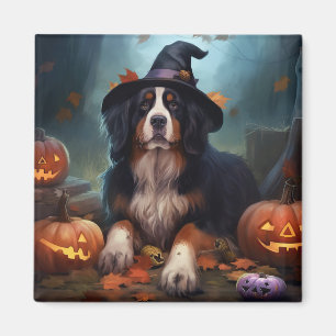 Bernese Mountain Pumpkins Halloween Beängstigend Magnet