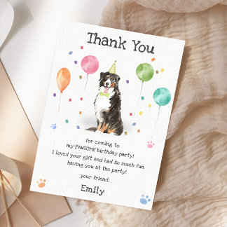 Bernese Mountain Puppy Dog Geburtstag Danke Karte