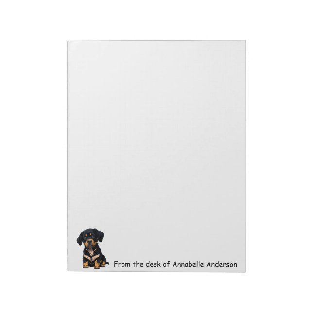 Bernese Mountain Puppy personalize Notizblock (Rotiert)