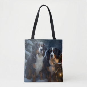 Bernese Mountain Snowy Sleigh Weihnachtsdekor