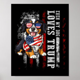 Bernese Mountain sogar meine Hunde Lieben Trump Fu Poster