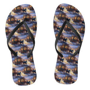 Bernese Mountain Weihnachtsfeiertage Flip Flops